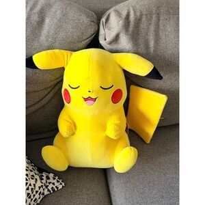 Pokemon Sleeping Pikachu Plush 18 Inch Large Stuffed Animal Jazwares NWT
